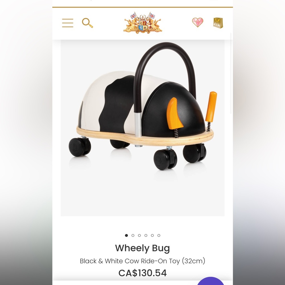 Wheely Bug Cow Ride On Toy